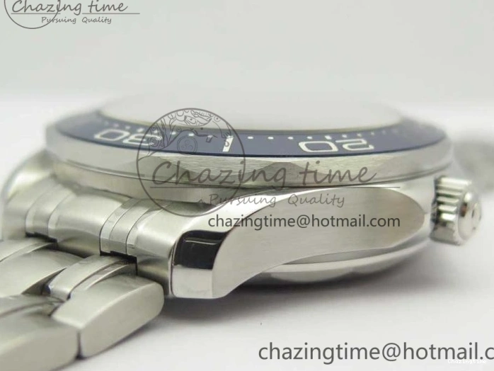 0301 ZeroBulk 2018 Seamaster Diver 300M OMF Best Edition Blue Ceramic Blue Dial on SS Bracelet A8800 (Black Balance Wheel) 7957